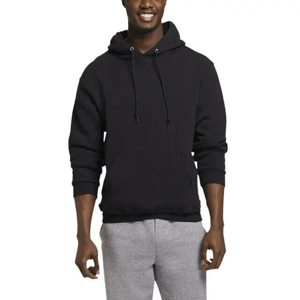 Russell Athletic Mens Dri Power Size XSmall Black Fleece Hooded Sweatshirt New