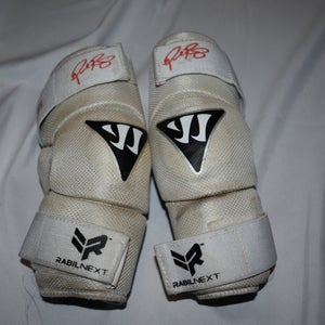 Warrior Rabil Next Lacrosse Arm Pads, White, Youth Large