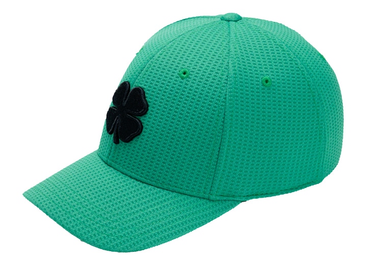 NEW Black Clover Live Lucky Flex Waffle 10 Green/Black Fitted S/M Golf Hat/Cap