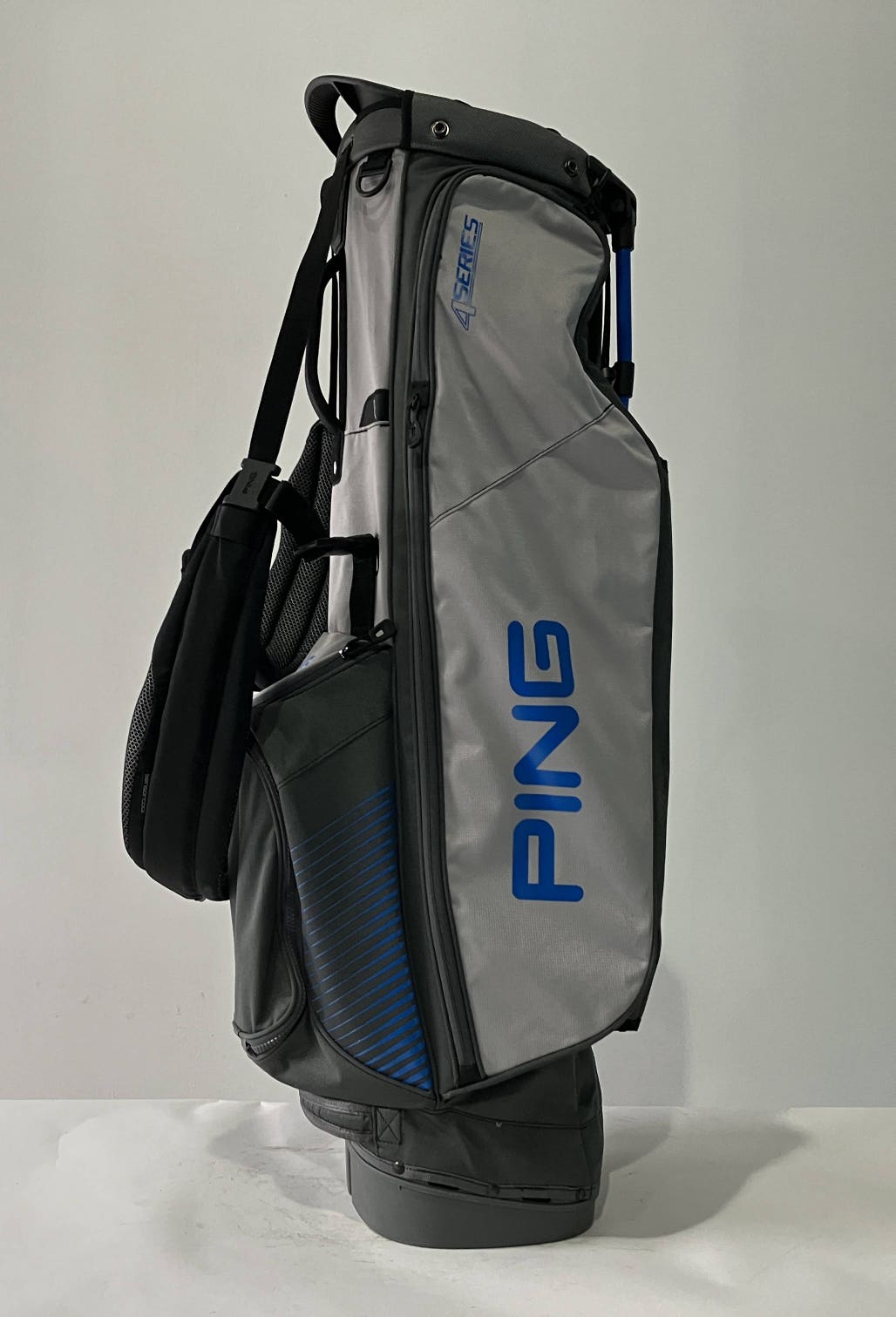 Ping 4 Series Stand Bag Gray Blue 4-Way Divide Dual Strap Golf Bag NEW