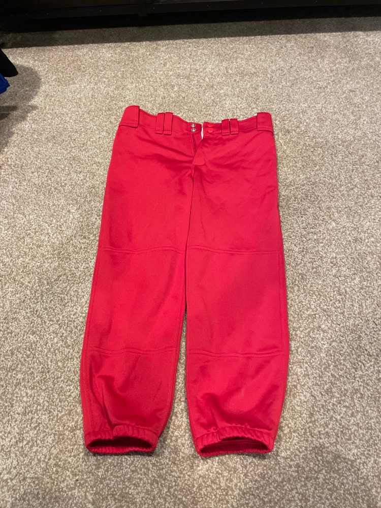 Red Used Small Mizuno Game Pants