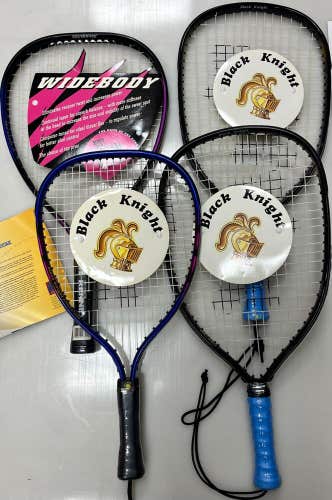 New Lot of 4 Pro Kennex/Black Knight Racquetball Racquets rackets headcover set