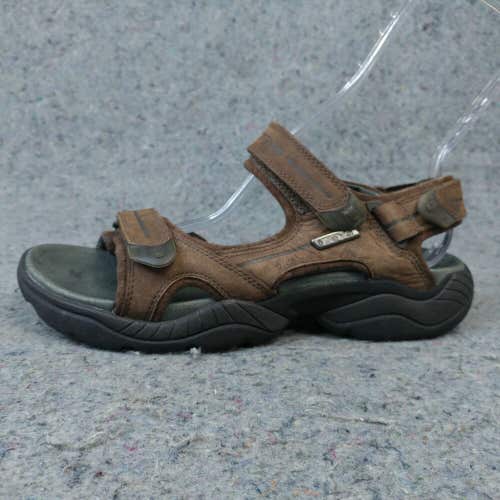 Teva Obern Sandals Mens 8 Shoes Brunswick Brown Leather 4139 Travel Beach