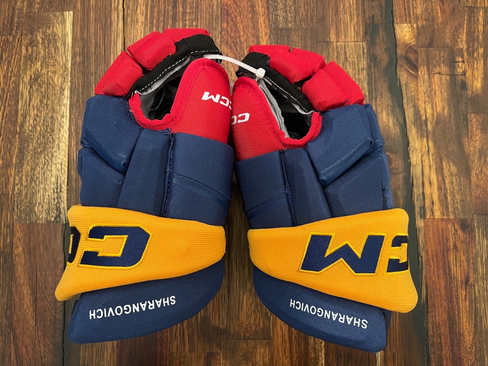 RARE - CCM HGQL 14" - Pro Stock Gloves - New Jersey Devils - Reverse Retro -