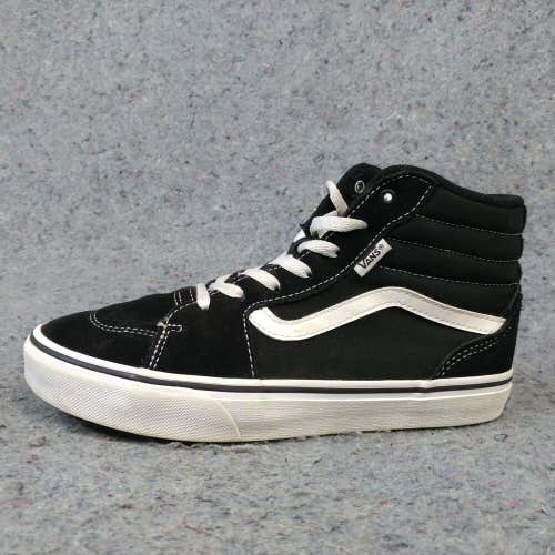 Vans Sk8-Hi Boys Shoes Size 6Y Sneakers Skateboarding Black Suede Canvas