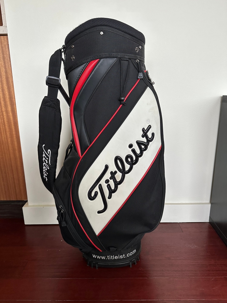 Titleist Golf Trial Cart/Carry Bag 6-Way Red/Black/White