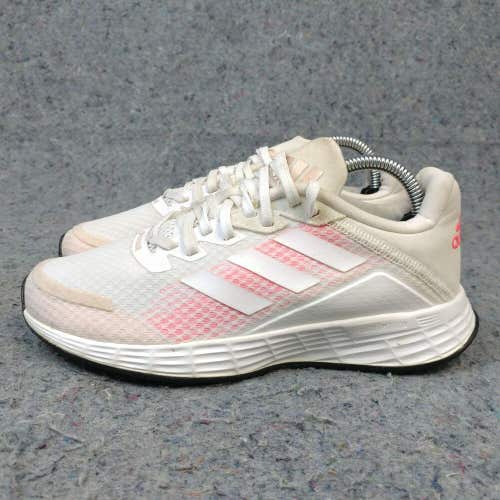 Adidas Duramo SL Womens Running Shoes Size 5 Low Top Sneakers White Pink FW3222