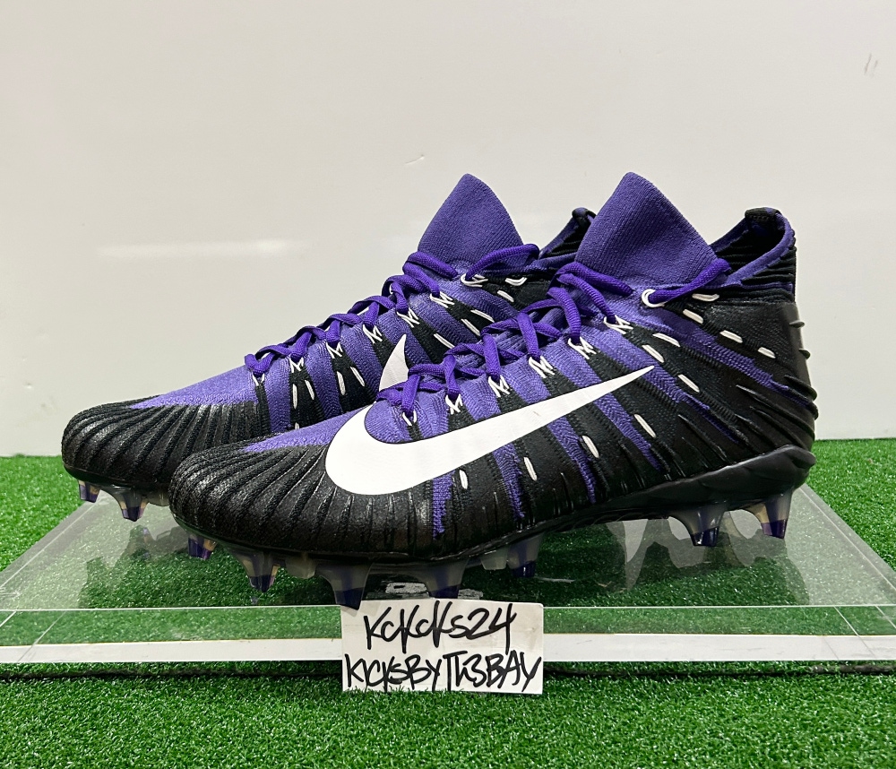 Nike Alpha Menace Elite TD Football Cleats Purple Size 12.5 Mens 877140-510