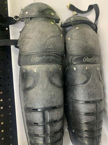 Used Rawlings Shin Guards Intermed Catcher's Equipment