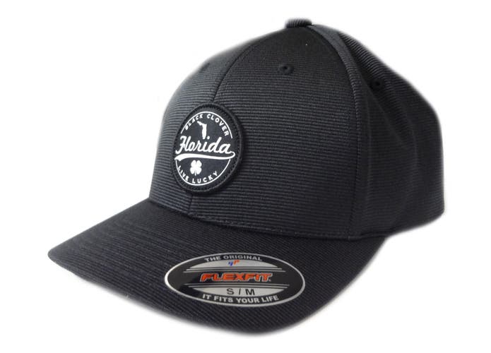 NEW Black Clover Live Lucky Florida Shadow Black Fitted Small/Medium Hat/Cap