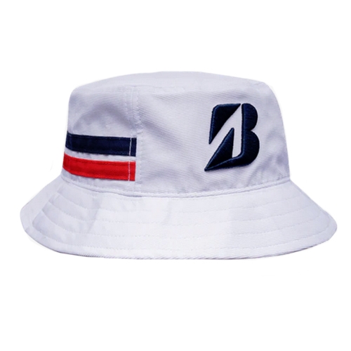 NEW Bridgestone Golf Liberty White/Navy/Red Bucket Hat/Cap USA