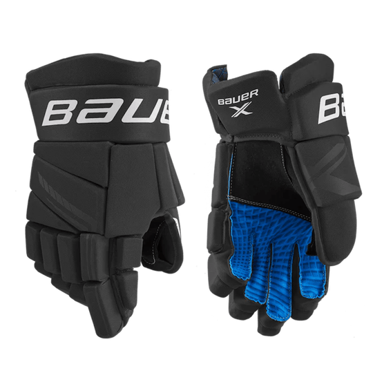 New Bauer X Gloves Black 14"