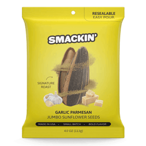 New Smackin' Sunflower Seeds 4oz Garlic Parmesan 11506-50M4GARPARM