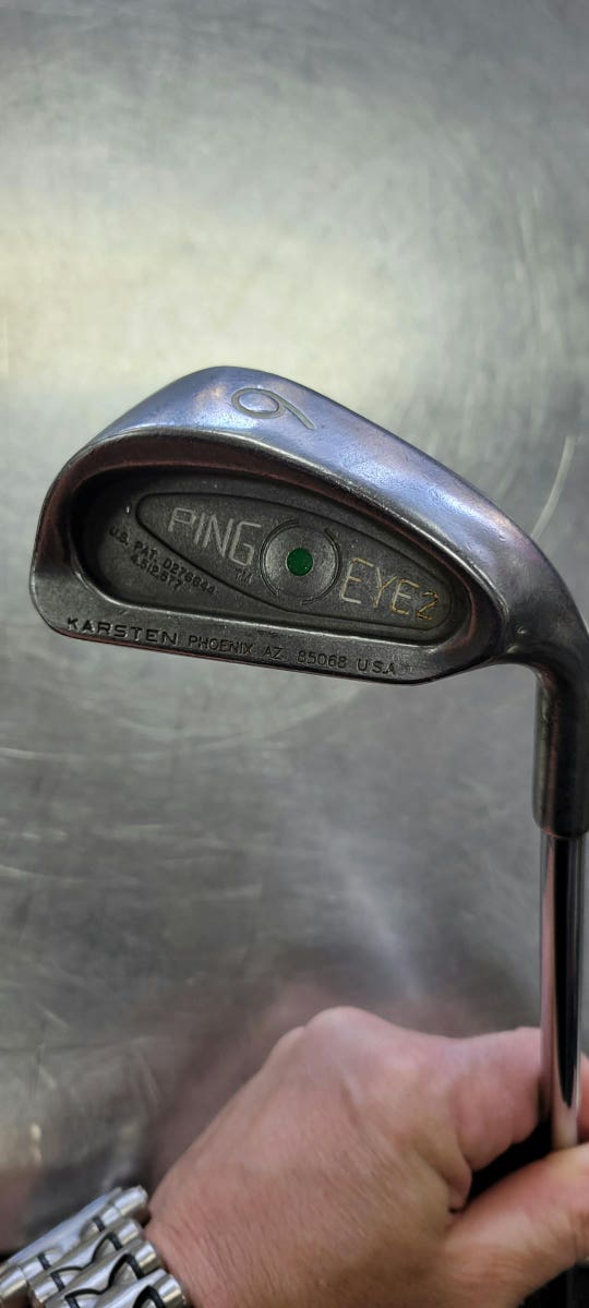 Used Ping Eye 2 Green Dot 6 Iron Regular Flex Steel Shaft Individual Irons