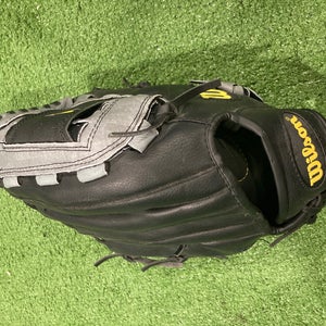 Black Used Kid Pitch (9YO-13YO) Wilson A360 Right Hand Throw Baseball Glove 12"
