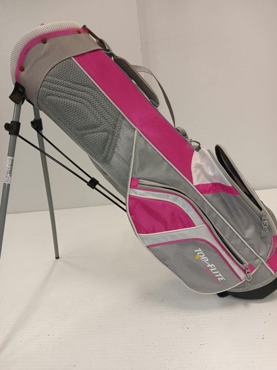 Used Top Flite Jr Stand Bag Pink Gray Golf Junior Bags