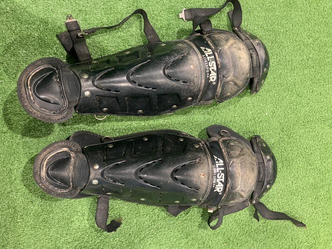 Black Used Youth All Star LG912LS Catcher's Leg Guard