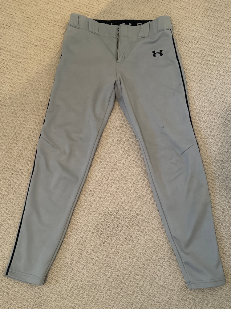 Youth Large Gray Used Large Under Armour Game Pants