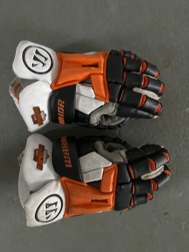 Used  Warrior Large Burn Lacrosse Gloves