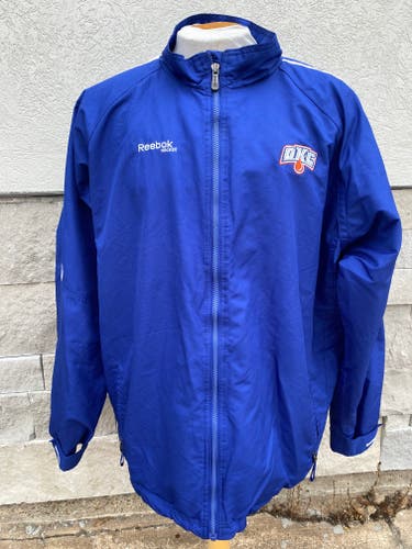 Reebok Oklahoma City Barons Royal Blue Team Issued 2XL Jacket  1121