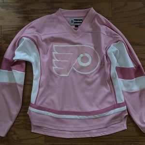 Philadelphia Flyers Hockey Jersey youth Girls Large Hockey Fights Cancer
