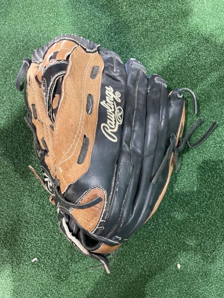 Brown Used Rawlings Playmaker Series Left Hand Throw Pitcher's Baseball Glove 14"