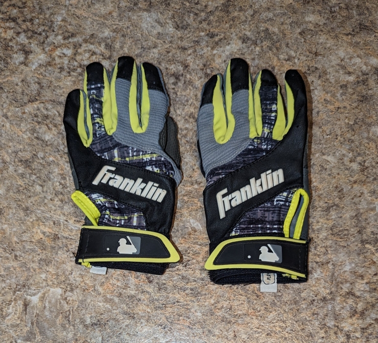 Used XS Franklin 2nd-Skinz Batting Gloves