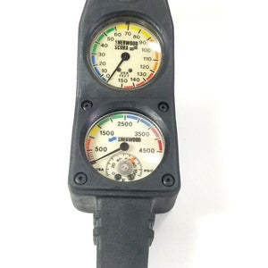 Sherwood Scuba Dive 2 Gauge Console Genesis 4500 SPG 150ft Depth #4404