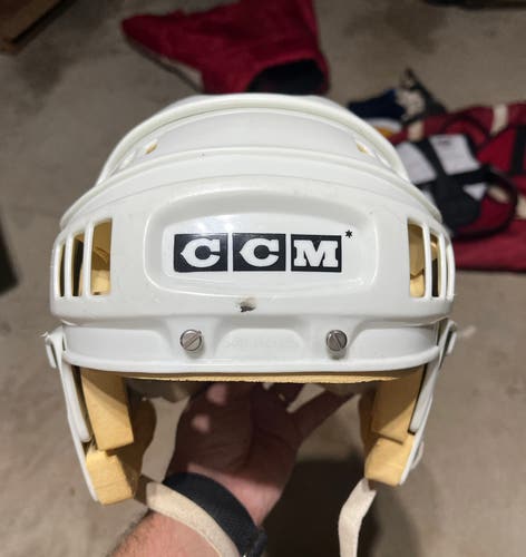 CCM HT2 Helmet Hockey White Vintage