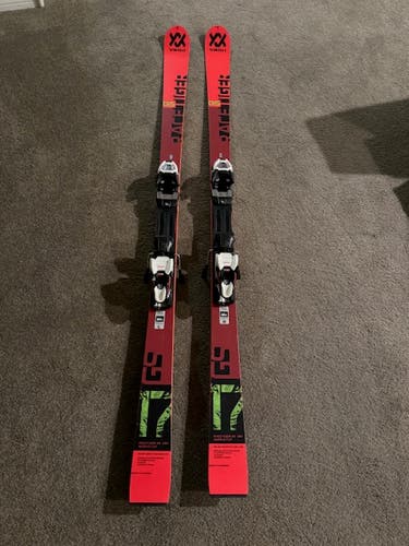 Used Unisex 2020 Volkl 166 cm Racing Racetiger GS Skis With Bindings Max Din 10