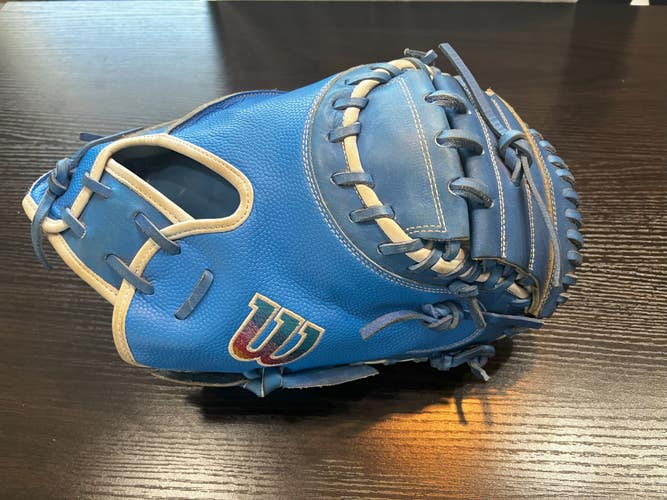 Used 2023 Right Hand Throw Wilson A2000 Autism Speaks SuperSkin DPCM 33" Baseball Catcher's Mitt