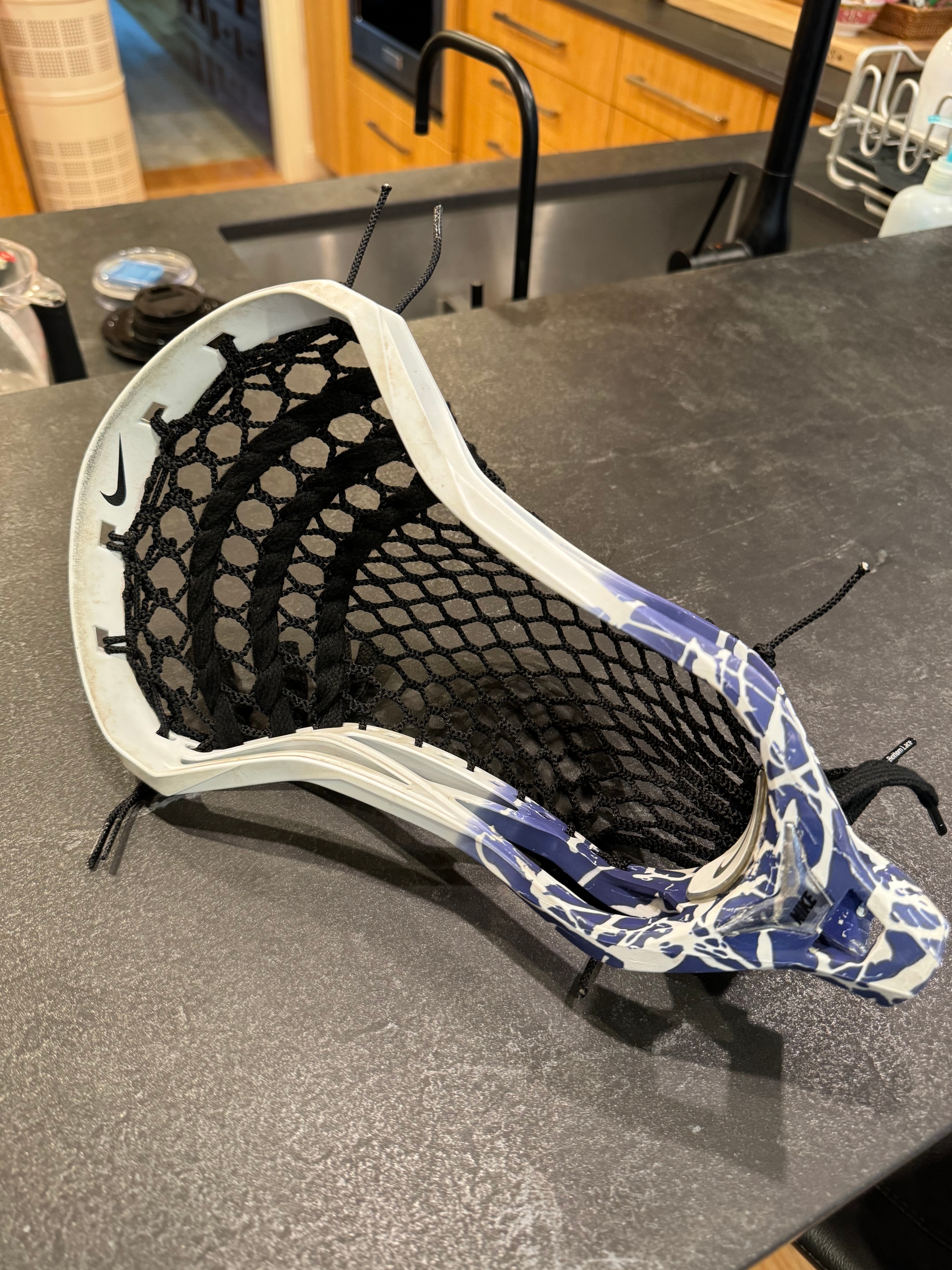 Custom Dyed Nike Vapor Elite Lacrosse Head w/ Black Out Stringking 3S