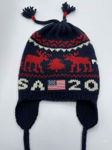 Polo Ralph Lauren 2014 Olympics USA chullo-style hat with moose design