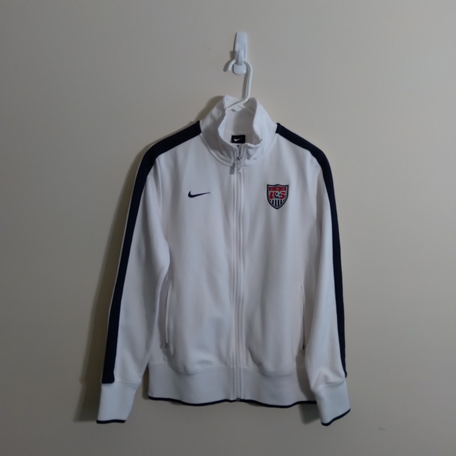 Nike USA Soccer Mens Full Zip Training Jacket Sz XLarge White