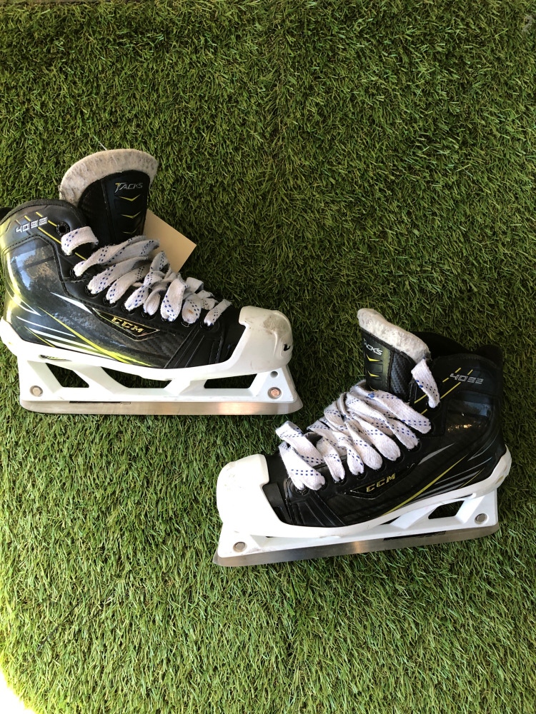 Used CCM Tacks 4092 Hockey Goalie Skates Regular Width Size 5.5 - Intermediate