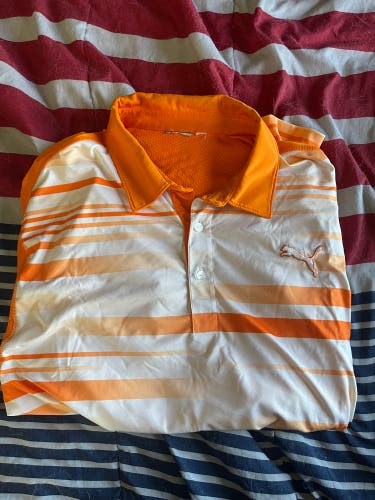 Orange Used Men's Puma Shirt