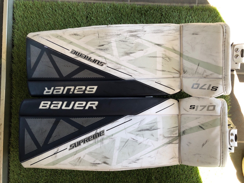 Used Junior Medium Bauer Supreme S170 Goalie Leg Pads