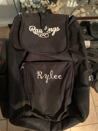 Black Used Kids Unisex Rawlings Backpack