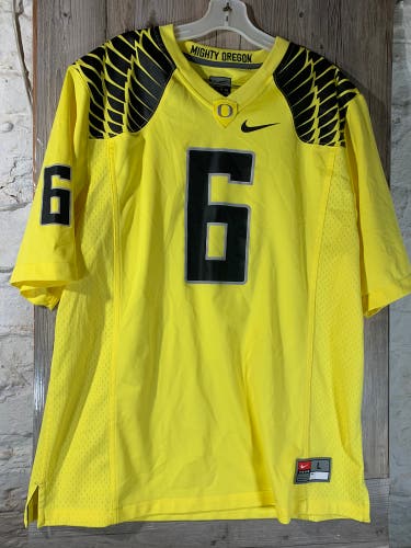 Nike Team NCAA Oregon Ducks Football Jersey Yellow De’Anthony Thomas #6 - Size L