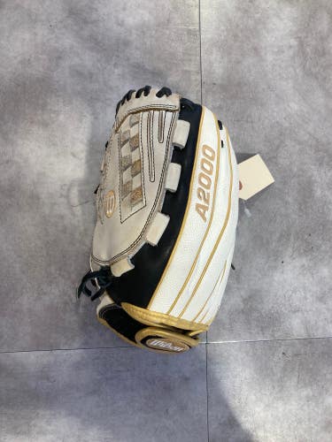 Black Used Wilson A2000 Left Hand Throw Softball Glove 12.5"