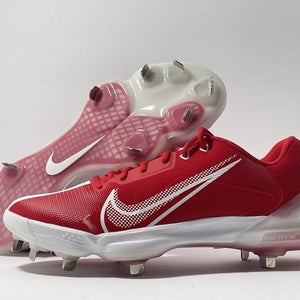 NIKE Force Zoom TROUT 7 PRO Red White Metal Baseball Cleats CQ7224-602 11 NEW!