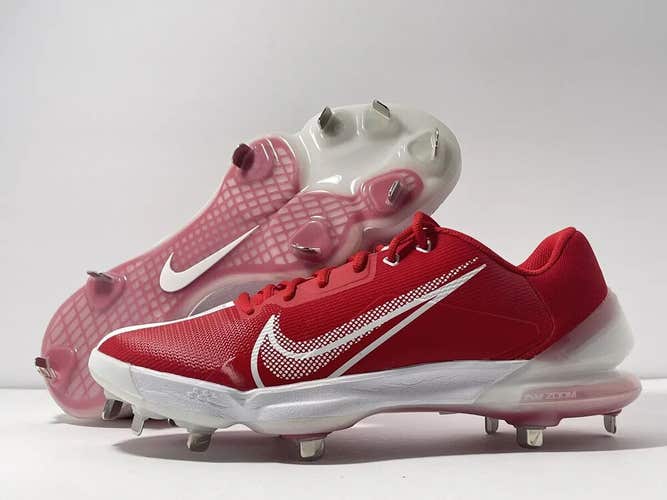 Nike Force Zoom TROUT 7 PRO Red White Metal Baseball Cleats CQ7224-602 11 Brand NEW!