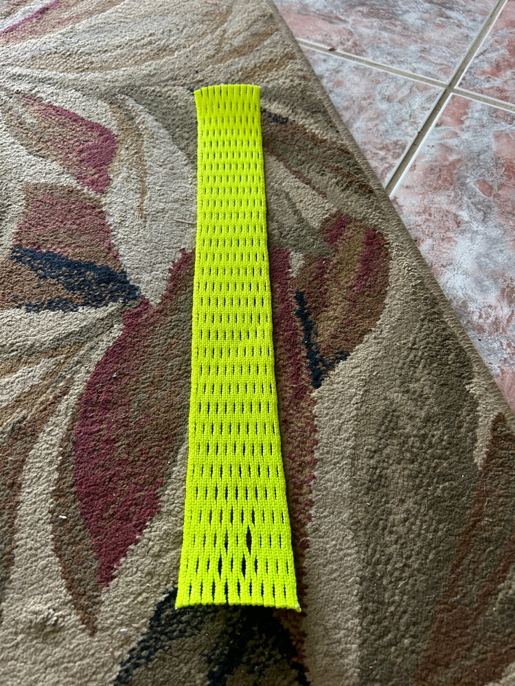 Neon yellow lacrosse mesh