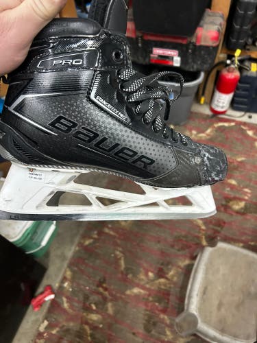 Used Bauer Regular Width 10 Pro Hockey Goalie Skates