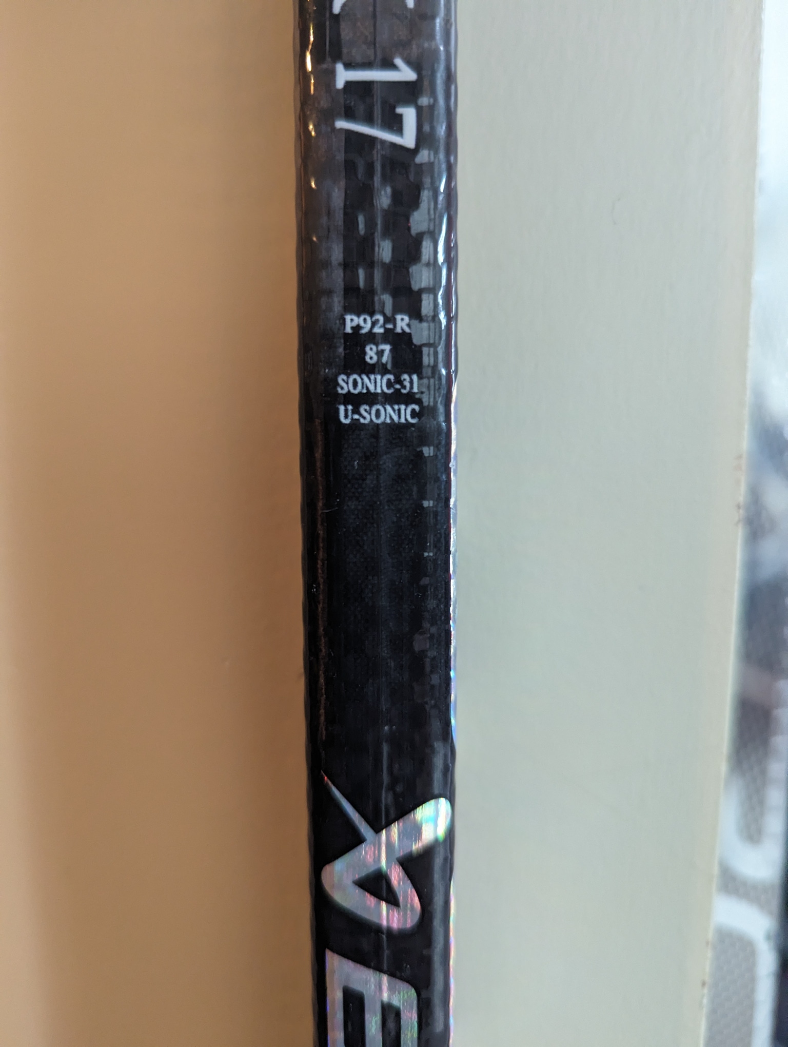 Bauer Supreme Ultrasonic Hockey Stick RIGHT P92 87 flex Senior D1 Pro Stock DRESSED AS SYNC