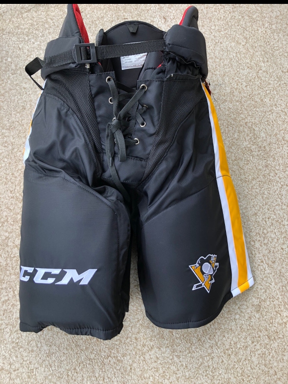 Senior New Medium CCM HP45 Hockey Pants Pro Stock, Pittsburgh Penguins