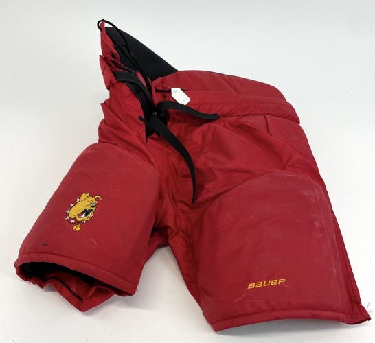 Used Red Bauer HP Pro Pants | Senior-Medium - Ferris State NCAA