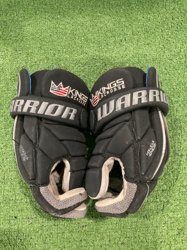Black Used Warrior Evo Lacrosse Gloves Small