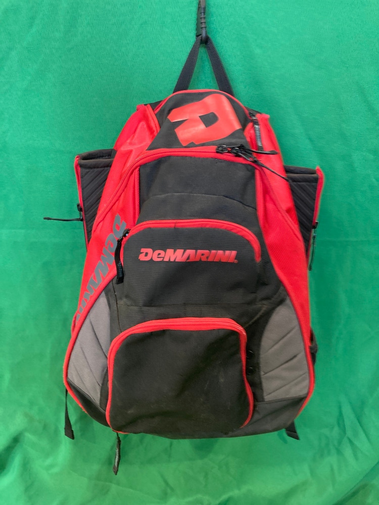 Red Used DeMarini Batpack