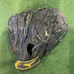 Black Used Mizuno Supreme Right Hand Throw Softball Glove 12.5"